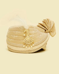 Manyavar Men Radiant Gold Chanderi Safa