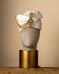 Manyavar Men Glorious Cream Chanderi Safa