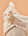 Manyavar Men White Satin Safa with Embroidery