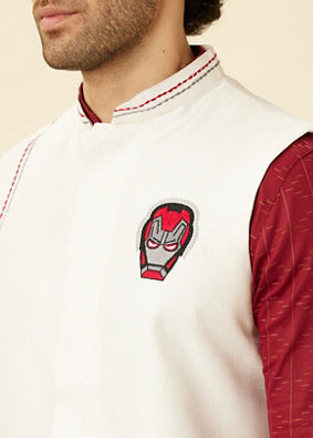 Bright White Iron Man-Inspired Jacket image number 1
