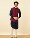 Manyavar Men Aurora Red Captain America Jacket