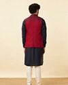 Manyavar Men Aurora Red Captain America Jacket