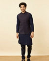 Manyavar Men Twilight Blue All Avengers Jacket