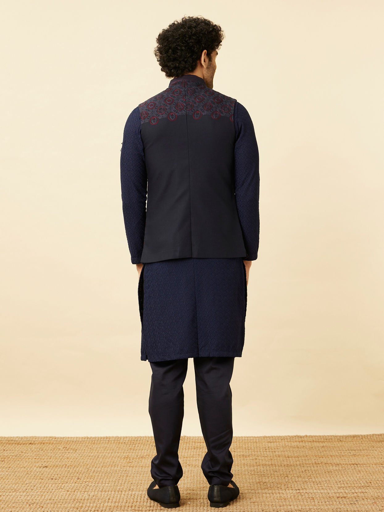 Manyavar Men Twilight Blue All Avengers Jacket