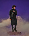 Manyavar Men Midnight Black Black Panther Kurta Jacket Set
