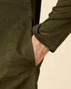 Manyavar Men Olive Green Wakanda Kurta Set