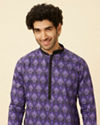 Purple Black Panther Kurta Set image number 0