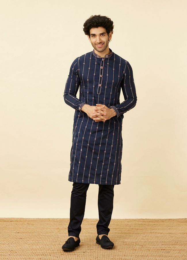 Manyavar Men Captain America Star Kurta Set image number 2