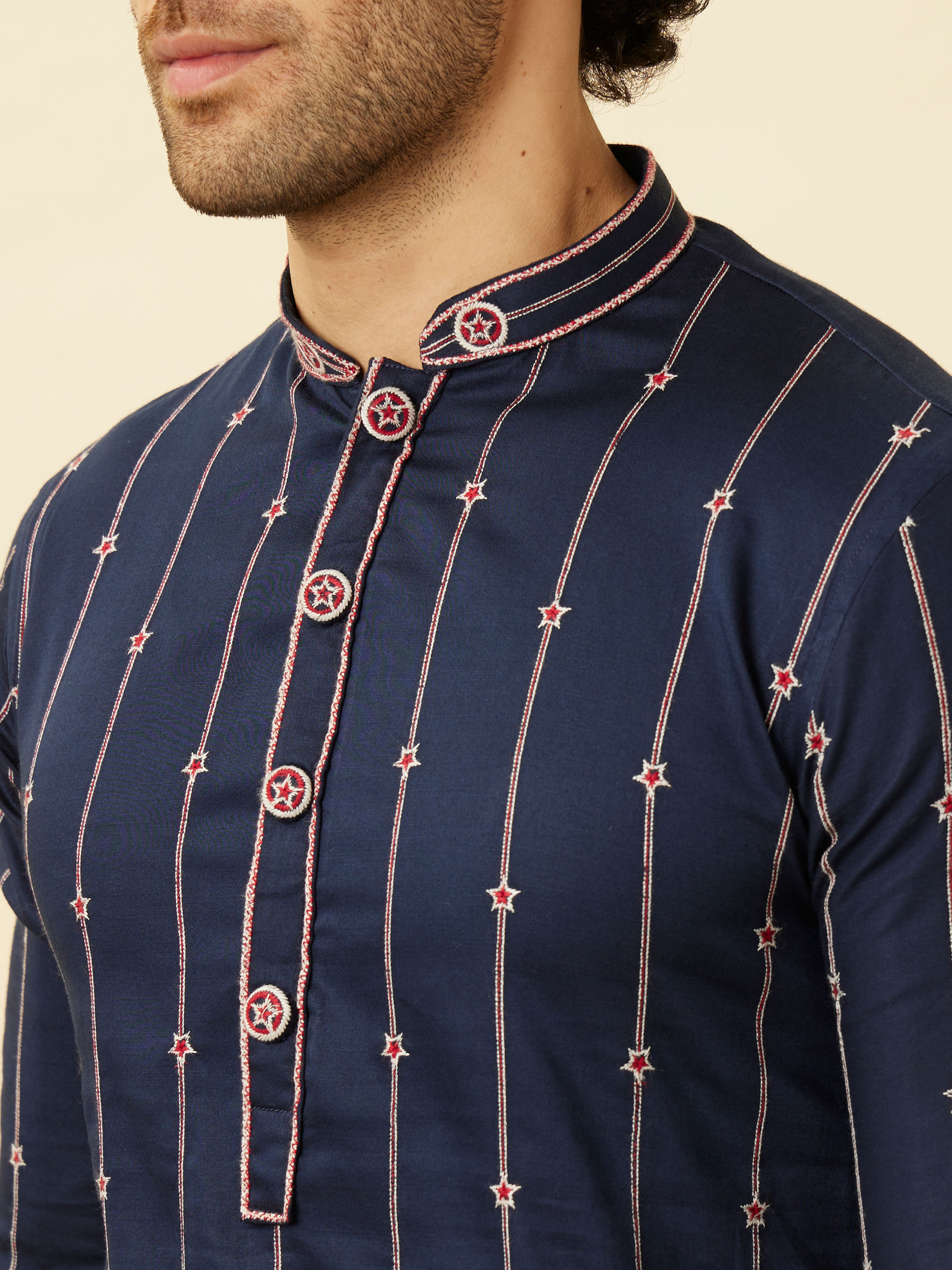 Manyavar Men Captain America Star Kurta Set