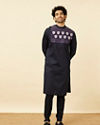 Manyavar Men Violet Blue Wakanda Kurta Set