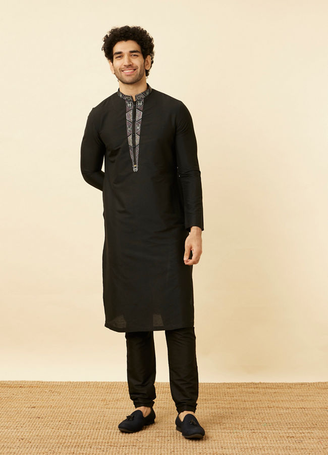 Coral Black Panther Kurta Set image number 2