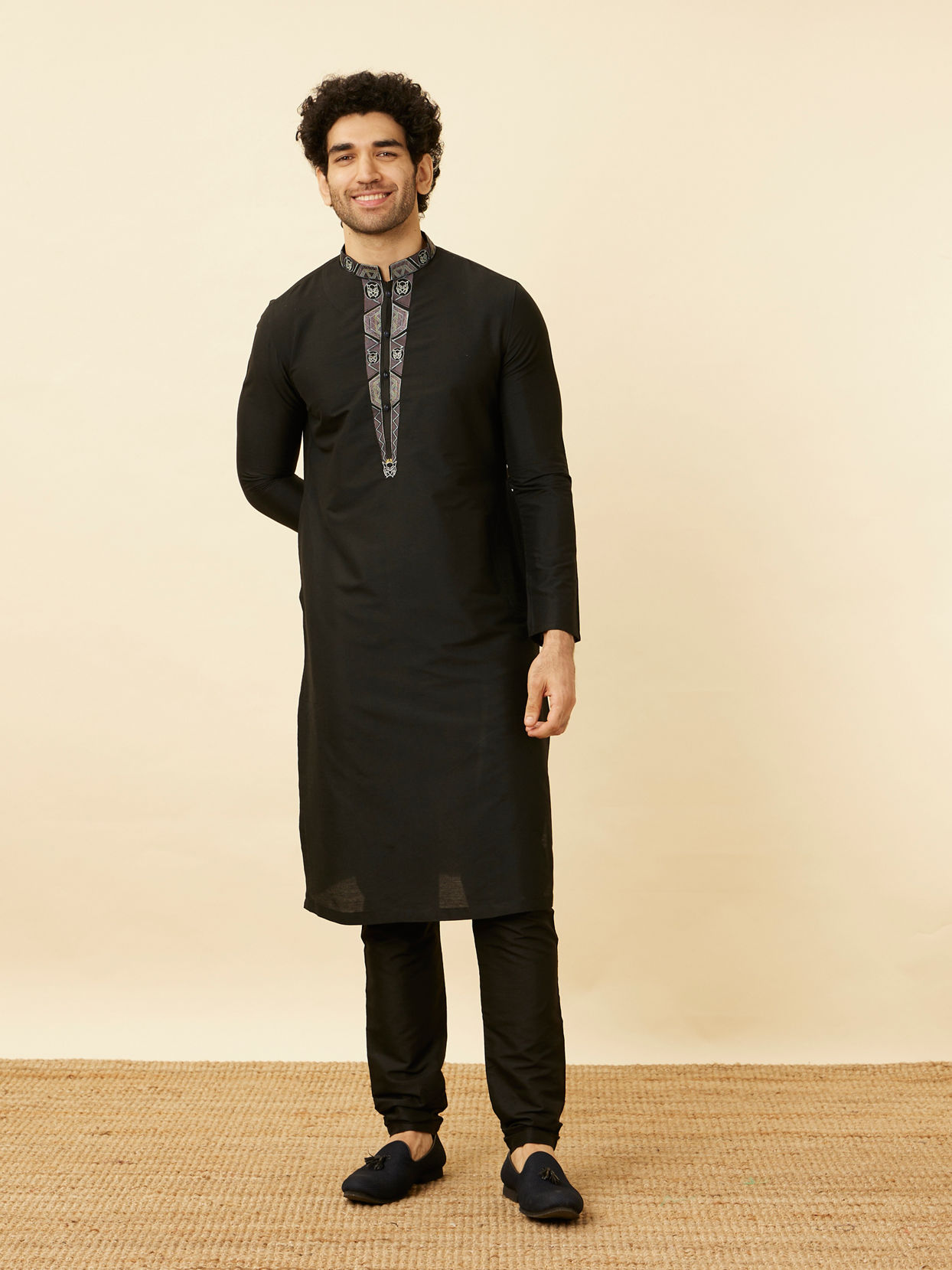 Coral Black Panther Kurta Set image number 2