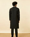 alt message - Manyavar Men Coral Black Panther Kurta Set image number 4