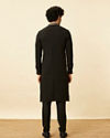 Manyavar Men Midnight Black Marvel Kurta Set image number 5