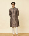 Manyavar Men Midnight Sapphire Thor Kurta Set image number 2