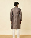 Manyavar Men Midnight Sapphire Thor Kurta Set image number 4