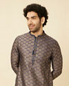 Manyavar Men Midnight Sapphire Thor Kurta Set image number 0