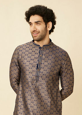 Manyavar Men Midnight Sapphire Thor Kurta Set