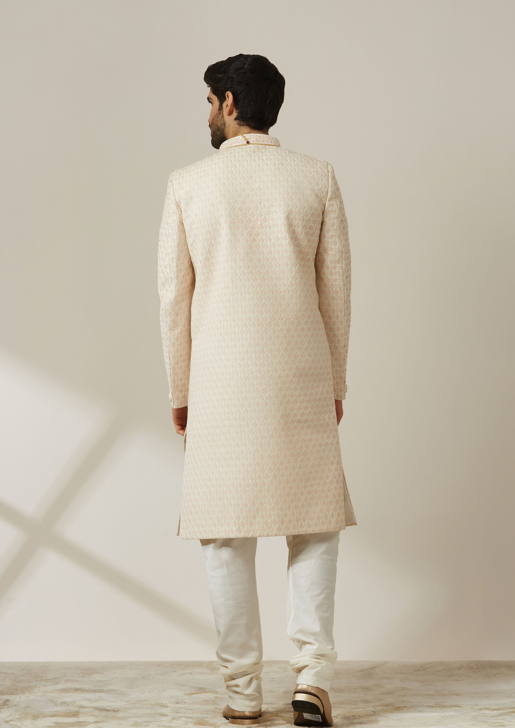 Twamev Men Sublime Cream Sherwani Set