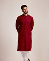 Manyavar Men Dark Maroon Kurta Set