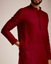 Manyavar Men Dark Maroon Kurta Set