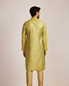 Manyavar Men Green Jacquard Patterned Kurta Set