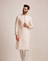 Manyavar Men Royal Pink Jacquard Kurta Set