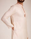 Manyavar Men Royal Pink Jacquard Kurta Set
