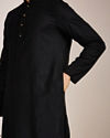 Manyavar Men Dusky Black Kurta Set