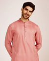 Pink Striped Kurta Set