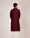 Manyavar Men Wine Red Kurta Set