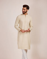 Manyavar Men Biscuit Kurta Set