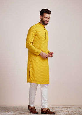 Light Orange Kurta Set image number 3
