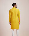 Manyavar Men Light Orange Embroidered Chikankari Kurta Set