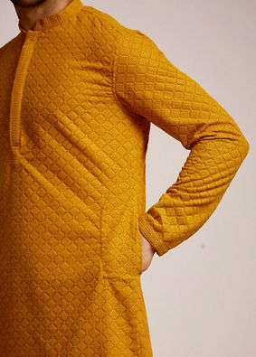 Mustard Yellow Embroidered Kurta Set image number 2