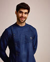 Sophisticated Blue Chequred Kurta  image number 0