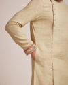 Manyavar Men Biscuit Kurta With Designed Collar 