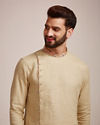 Biscuit Kurta With Designed Collar 