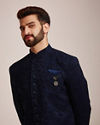 alt message - Manyavar Men Midnight Black Indo Western Set image number 0