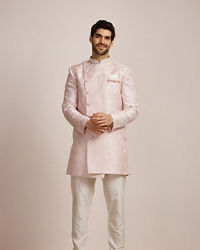 Manyavar Men Rani Pink Indo Western Set