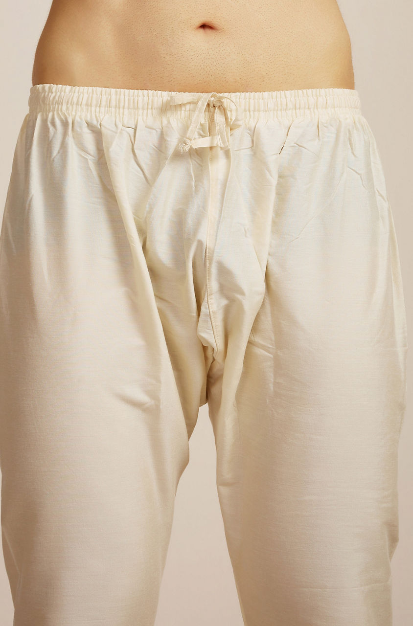 Manyavar Men Beige Indo Western Set