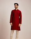 Manyavar Men Festive Black Floral Layered Indo Western