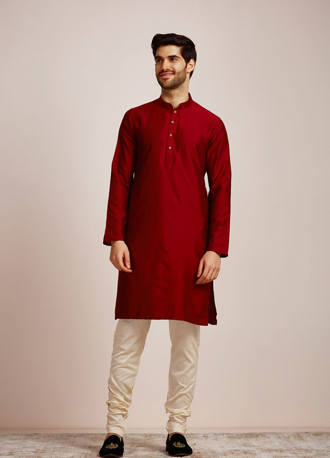 Manyavar Men Festive Black Floral Layered Indo Western
