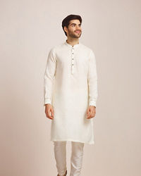 Manyavar Men Sublime Cream Buttoned Kurta