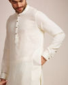 Manyavar Men Sublime Cream Buttoned Kurta image number 2