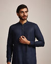 Midnight Blue Plain Kurta image number 0