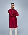 Maroon Radiance Kurta Set with Dupatta