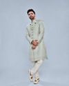 Manyavar Men Graceful Light Grey Sherwani image number 0