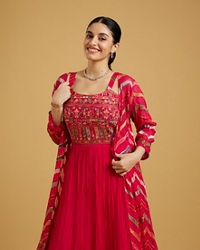 Mohey Women Ravishing Rani Stitched Suit Ensemble