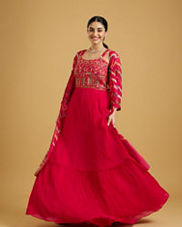 Mohey Women Ravishing Rani Anarkali Suit Ensemble